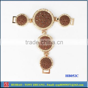brown color alloy decorative buckle for shoes factory HB052C