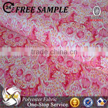 Hot sale free sample chiffon printed fabric