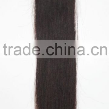 brown natural color 16 inch silk straight L part braizilian human hair silk top lace closure