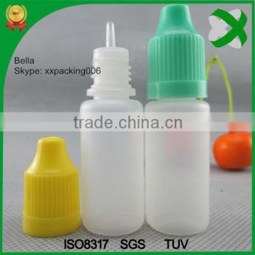 wholesale 10 ml pe smoke oil bottle with childproof cap