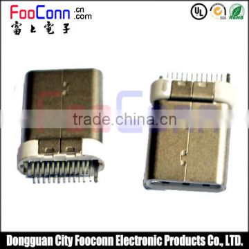 USB 3.1 Type C splint-type connector with Tin plating terminal