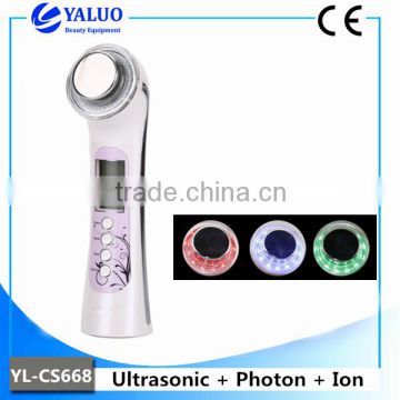 5 in 1 vibrating photon ion ultrasonic face lift beauty machine