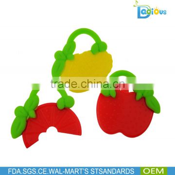 China Manufacturer BPA Free Food Grade Silicone bulk baby teething teether toy