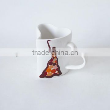 heart shape ceramic couple mug
