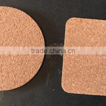 Hot selling customized printed logo different shape cork coaster