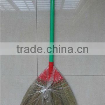 Low price grass broom with stick