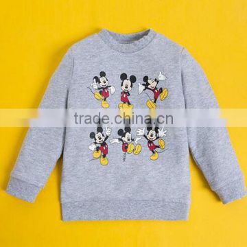 2017 Wholesale Little Baby Long Sleeve Mickey Print Casual Clothing Pullover Hoody