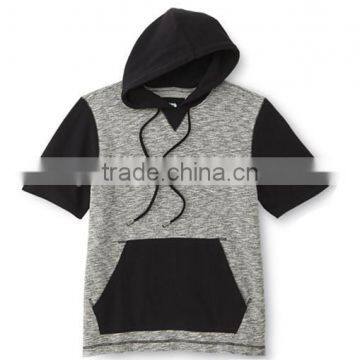 high quality mens casual short sleeve hoodies