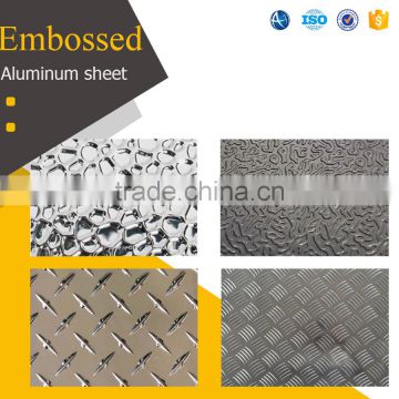 Non-slip diamond orange pell ribbed Decorative pattern embossed aluminum sheet