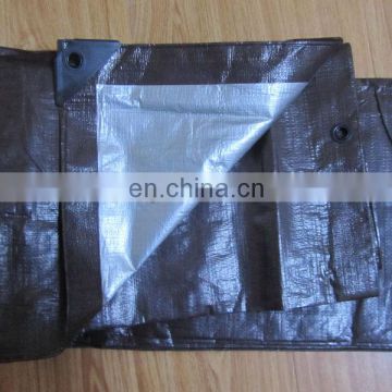 silver/brown heavy duty tarpaulin cover waterproof log storage cover