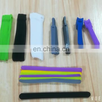 Colored custom reusable adjustable nylon hook and loop cable tie