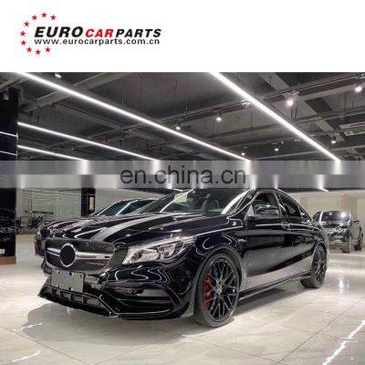 2020 w117 CLA200 CLA220 CLA45 body kit for w117 to CLA45 style with front bumper grille rear bumper and muffler tips