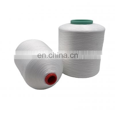 Wholesale free samples raw white 300D 100% polyester overlock thread