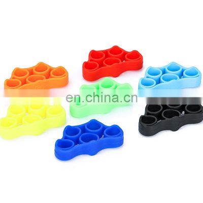 Hand Exercise Rehabilitation Silicone 5 Ring Silicone Hand Grasping Expander Finger Grip Strength Device