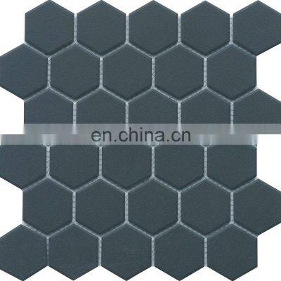 internal and external decoration 270x282 mm big size hexagon swimming pool  mosaic tiles Chinese tiles