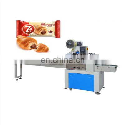 Low Price Manufacturer Flow Pillow Pouch Multi-function Waffle Loaf Bread French Toast Baguette Croissant Packaging Machine