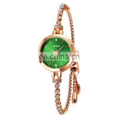 Skmei 1854 Ladies Wristwatch Stainless Steel Watch Women Hand Clock Watch Bracelet For Girl