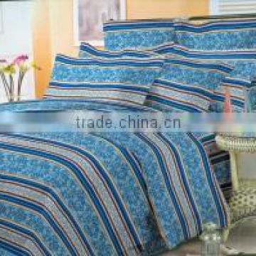 Blue Series Printed Bedding Set Quilt Pillowcase Bed Sheet 4ps