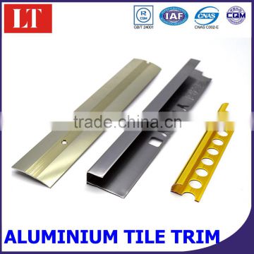 Golden glossy color aluminum tile trim