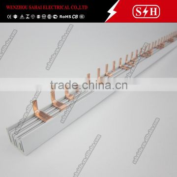 4P PIN type copper busbar/mcb copper busbar/conductor bus bar with nice price