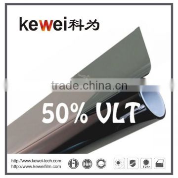 50% VLT car window tinting,self-adhesive protection film for car,99% UV protection solar window film