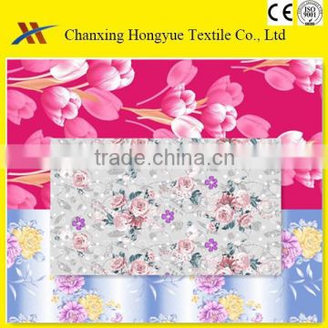 100polyester printed fabric pigment printing brushed fabric for bed sheets,mattress cover/weaving fabric