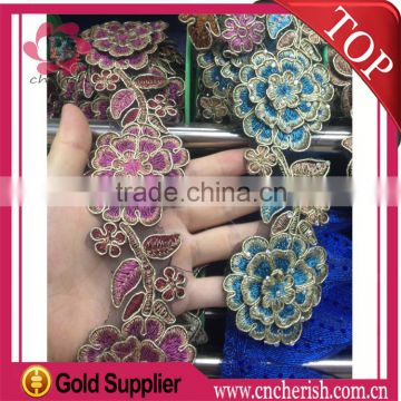 2016 african heavy lace fabric ethnic necklace for fashion dress embroidery trim                        
                                                Quality Choice