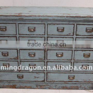 Antique Blue Lacquer Sideboard with drawers