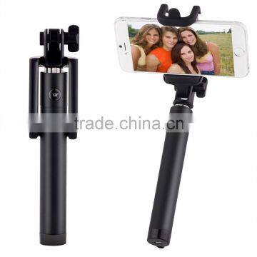 2015 third generation foldable selfie stick with bluetooth built-in