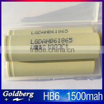 LG HB6 18650 battery, LGDAHB61865 3.7V 1500mah battery,Original LGDAHB6 LG18650 1500Mah 3.7V battery