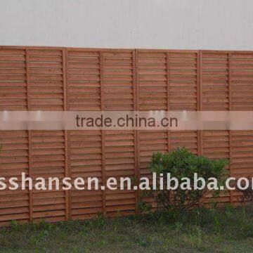 outdoor solid wooden louver fence/wooden screen fence