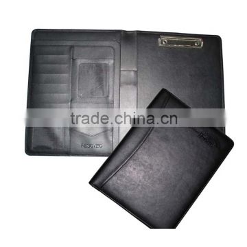 Custom Leather Cover Multi-pocket File Folder With Flap
