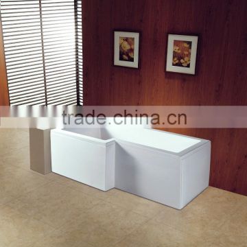 SUNZOOM UPC/cUPC certified l shaped bathtub, acrylic freestanding massage bathtub indoor, small freestanding bathtub for sale