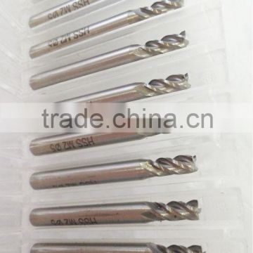 High quality parallel shank hss end mill, 4flute milling cutter for aluminium alloy