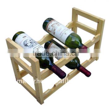 8 bottles wooden wine rack