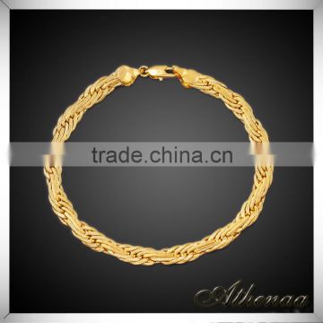 New Style 18K gold Vacuum Plated Copper chain jewelry Charm Bracelet