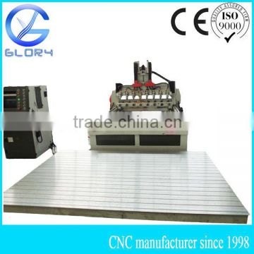 Eight Heads Cylinder/Flats CNC Router with Rotary Axis