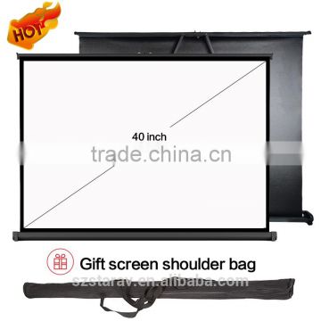 Factory Direct ROHS V40" 40 inch Matt White 4:3 Portable Desk Projector Screen Table Screen for Traveling Hiking Meeting