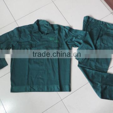 POLYESTER/COTTON DARK GREEN WORKING SUITS JACKETS & PANTS,WORKING SUIT FOR SAUDI ARABIA MARKET
