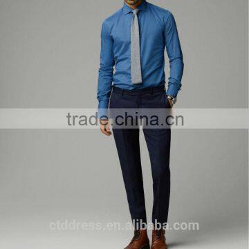 2014 New style 100% dark blue wool pants