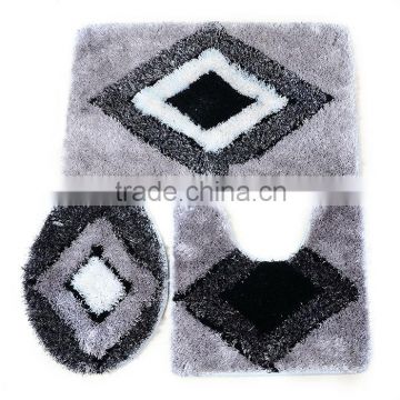 shaggy silk polyester carpet for bath room
