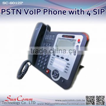 SC-6012P Support 8 Programmable Keys with 4 SIP line PSTN IP Phone
