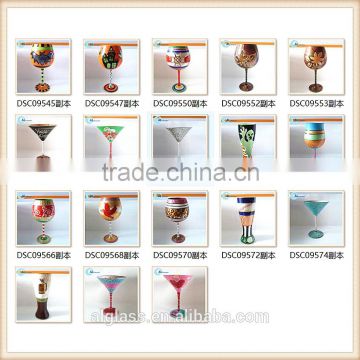 hand painted wine glass designs