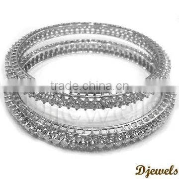 White Gold Diamond Bangles, Solitaire Diamond Bangles, Diamond Jewelry