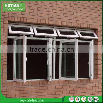 Casement Window Glass Replacement PVC windows double glazed with grill window