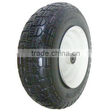 16 inch FLAT FREE heavy duty PU wheel for wheelbarrows