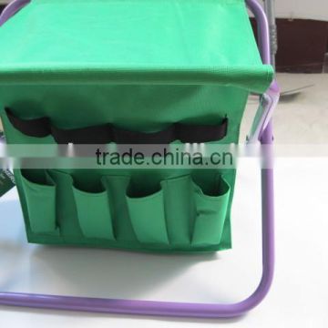Folding Garden Seat Stool With Hand Tools