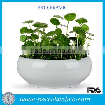 High quality white porcelain hydroponic pots