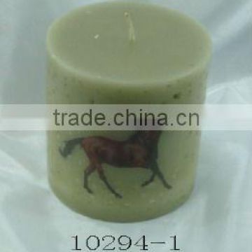 Pillar paraffin wax candle for sale