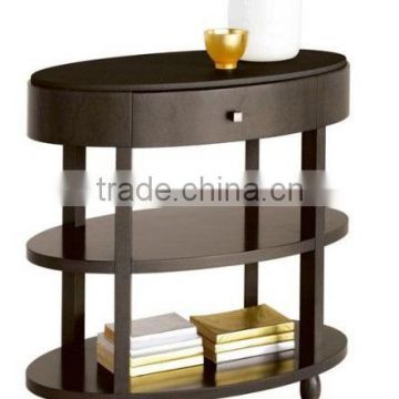 Modern design wooden tea table, living room furniture side table with shelf